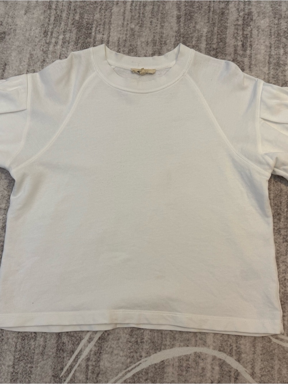 Women White Short Sleeve Crewneck Top